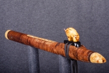 Tasmanian Blackwood Burl Native American Flute, Minor, Low F-4, #Q14F (2)